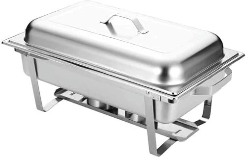 FLTRGO Stainless Steel Capacity Food Warmer Chafer Set, Chafing Dish Buffet Set, Double Food pan with lid, for Buffet Weddings Parties banquets Catering Events
