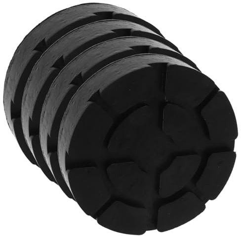 PAMINGONO Wagenheberadapter Einfache Reinigung 4 Stück aus Schwarzem Gummi mit Rutschfestem Design für Autoheber Passend für Hebebühnen und Hebemaschinen