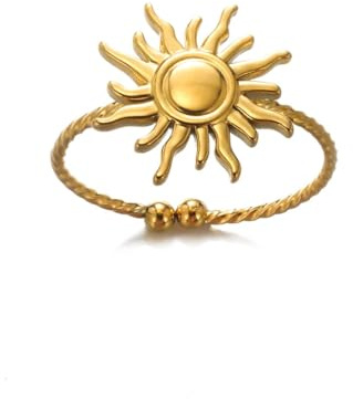 Halskette Ketten Schmuck Herren Frauen Anhänger Necklace Vintage Opal Sonne Ringe Für Frauen Gold Farbe Sonne Ring Hochzeit Partei Schmuck Zubehör Beste Freund