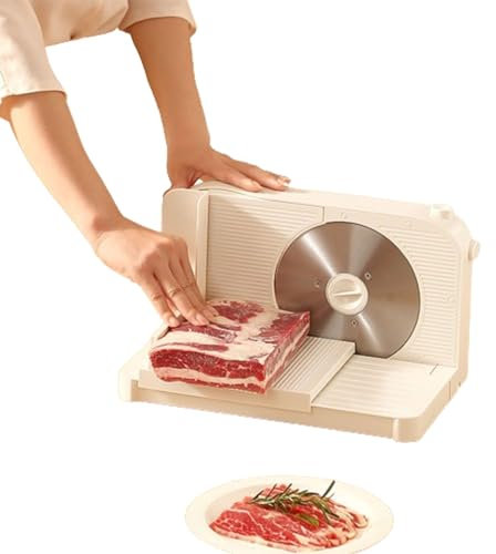 Cortadora de carne multifuncional, cortadora eléctrica de rollos de cordero, cortadora de grasa de carne pequeña, cortadora de carne de res, cepilladora de carne doméstica, plegable, almacenamiento