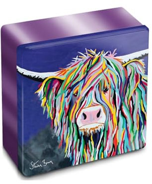Dean’s Shortbread Kev McCoo All Butter Tin, biscotti scozzesi tradizionali al burro, latta regalo decorativa Highland Cow, shortbread autentici artigianali