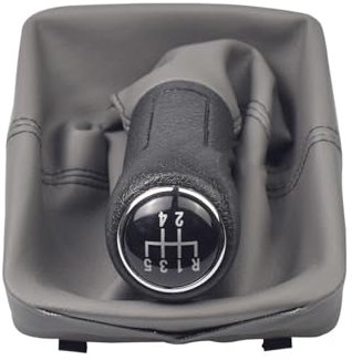 Kompatibel Mit Vw Für Polo Für 9N 9N2 9N3 2002–2009 Auto Schaltknauf Gamasche Boot Auto Manuelle 5 Geschwindigkeit Übertragung Shifter Hebel Abdeckung Auto Zubehör(R5-Grey)