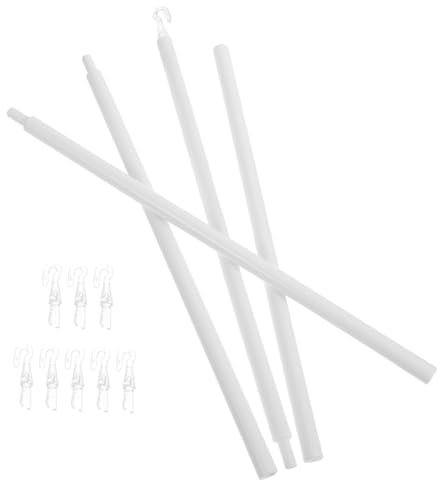 PartyKindom 2 Sätze Jalousiestange Vorhang-zugstange Verdunkelungsrollo Vertikale Jalousien Teile Blockierung Blinder Neigungsstab Schiene Auto Mechanismus Stecker Blindstange Bot Pp Weiß