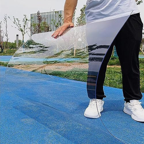 Transparente Acryl-Sicherheitsplatte für Schuppenfenster, Polycarbonat-Verkleidung für Gewächshausüberdachungen, Carports und Stadien, Glasersatz mit hoher Haltbarkeit, 0,6 x 7 m (1,97 x 23 Fuß) Größe