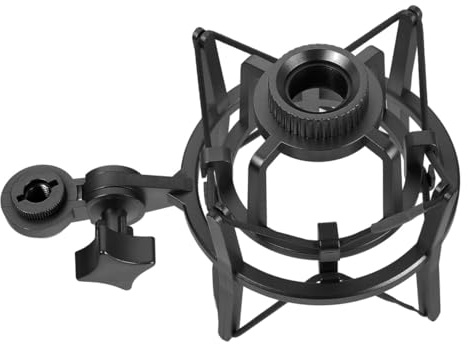 Toddmomy Supporto Microfono Antivibrazione Plastica Per Microfono Condensatore Supporto Regolabile Con Isolamento Per Registrazioni e Adattatore Per Asta