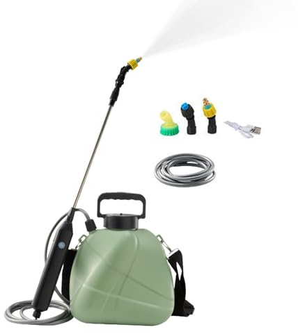 Godpqiui Spruzzatore A Batteria | Atomizzatore Diserbo 4.5 Litri | Spruzzatore Antigoccia con Ugello Regolabile per Piante Indoor Finestre Outdoor Serra Diserbo Verniciatura Deck