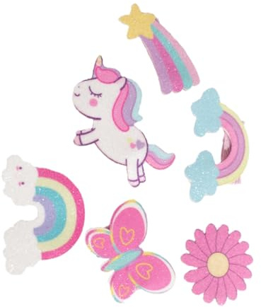 GALPADA 6 Pinzas Pelo de Unicornio para Niñas y Bebés Lentejuelas Rosa y Material de Plástico para Casi Ocasiones