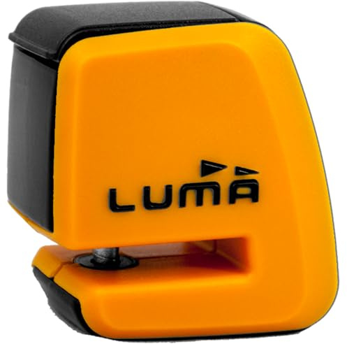 LUMA 92D Candado Antirrobo de Disco para Moto | Acero Endurecido de Alta Seguridad | Bloqueo Compacto para Motocicletas y Scooters | Sistema de Cerradura Luma (Naranja)