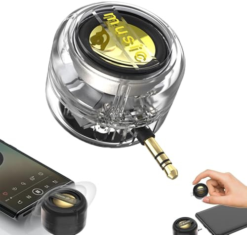 Amplificador portátil de 5 altavoces para teléfono, Plug & Play para música/llamadas, altavoz portátil 5X amplificador de sonido para teléfono móvil con 3,5 mm/tipo C