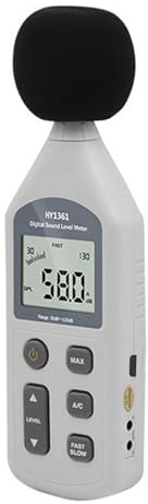 Fonometro 30 130dB con decibel rumore portatile per applicazioni interne esterne Digitale