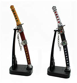 2 X Brieföffner Schwert Samurai Ninja 17 CM Tisch Deko by schenkfix