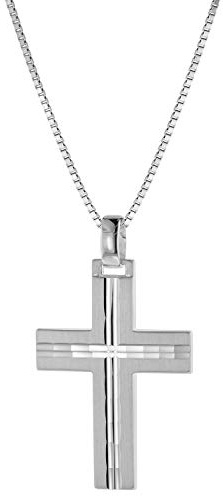 trendor Kreuz mit Halskette für Männer 925 Silber 60 cm 08803