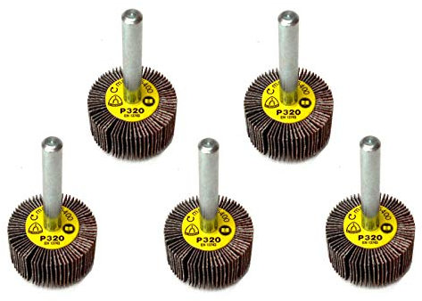 Klingspor KM 613 Fächerschleifer/Lamellenschleifer | 20 x 10 mm (Schaftdurchmesser: 6 mm) | 5 Stück | Körnung: 120