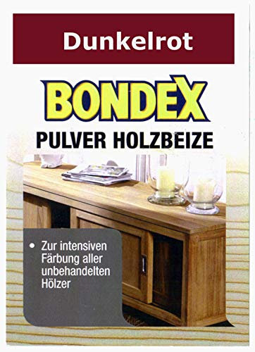 Bondex Holzbeize Pulverbeize Beutelbeize Beize auf Wasserbasis für Möbel 5er Pack (dunkelrot)