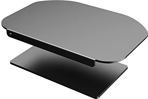 Pholiten Monitorhalter-Verstärkungsplatte für dünne, Glas- und andere zerbrechliche Tischplatten, Stahlhalterungsplatte, passend für die meisten Monitorständer, C-Klemmmontage