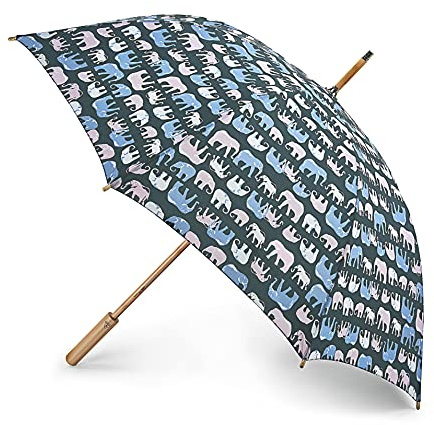Fulton Eco Ocean Umbrella, Marching Elephants Print UPF50+