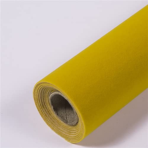 HARICSET Bastelfilz Selbstklebend 148 cm Breit Kinder Vliesstoff Stoff Filzplatten zum Filzuntersetzer Basteln Nähen DIY Patchwork Verkauft von 1m(Size:1.48 * 1m,Color:Orange Gelb)