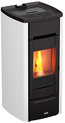 Decorspace - Estufa de pellets 8 kw ventilada Iron para ambientes modernos h 108 cm