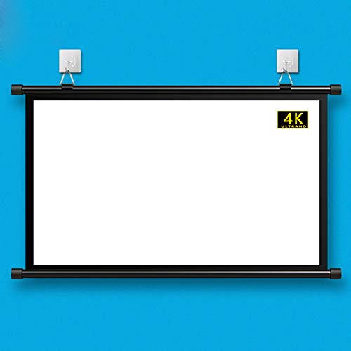 ZEELYDE Projector Screen,Portable Foldable Reel Projectors, for Home Movie Theater, Slide/Video Showing - 4:3/16:9