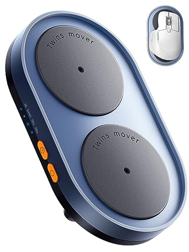 STARVIKY Double Tourne-Souris à Plateau tournant – Mouvement mécanique Silencieux avec Fonction aléatoire, Mouvement Efficace, Mouvement indétectable, minuterie, Garde l'ordinateur éveillé – Tendance