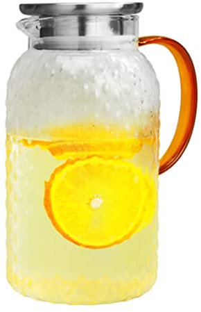 Bollitore Freddo Bollitore in Vetro bollitore di Raffreddamento a Grande capacità Resistente al Calore e Resistente al Freddo teiera Fredda 1.9L 1.9L