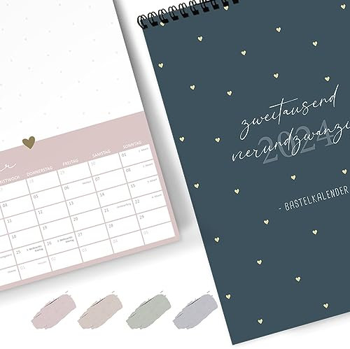 Fotokalender 2024 zum Selbstgestalten I (Bastelkalender 2024 DIN A4) I Hochwertig I Kalender 2024 selber gestalten mit Fotos I Foto DIY Kalender, für Zuhause oder Büro, Tolles Geschenk