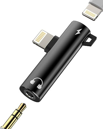 Adaptador Jack Iphone(2 en 1) 3.5 mm auricular a Lightning accesorio certificado Apple MFI auriculares cargador enchufe cable para 14 13 12 11 Pro Max 7 8 Plus X SE XS XR