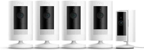 Ring Outdoor Camera Battery 4 pack (Stick Up Cam) + Indoor Camera (2nd Gen) | Security Camera with 1080p HD Video, Two-Way Talk, alternative to CCTV system | 30-day free trial of Ring Home