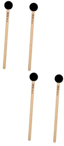 ibasenice 4stücke Schlagzeugstöcke Mit Plüschkopf Percussion-sticks Für Schlagzeug Zungentrommel Und Andere Percussion-instrumente Für Proben Und Auftritte