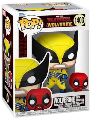 Funko Pop! & Buddy: Deadpool & Wolverine - Wolverine with Babypool - Collectable Vinyl Figure - Gift Idea - Official Merchandise - Toys for Kids & Adults - Model Figure for Collectors and Display