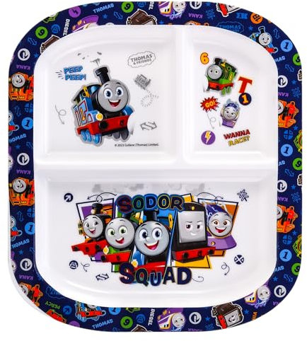 Zawadi Global Thomas & Friends 3 Section Reusable Childrens Kids Toddlers Divided Breakfast Lunch Dinner Plate