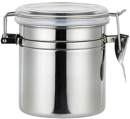 Gralara Boîte de Conservation pour Café Fraîchement Moulu, Pot de Stockage Hermétique en Acier Inoxydable, Boîte de Conservation Étanche avec Joint Silicone, Usage Cuisine/Bureau/Extérieur, 1400 ml