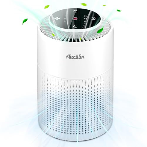 Aircillin Air Purifier, Air Purifiers for Home Bedroom with 4-Stage H13 Hepa Filter, up to 765Sq Ft, Quiet Air Cleaner for Dust, Odor, Pet Dander, Smoke, Remove 99.99% Particles Down to 0.1 microns