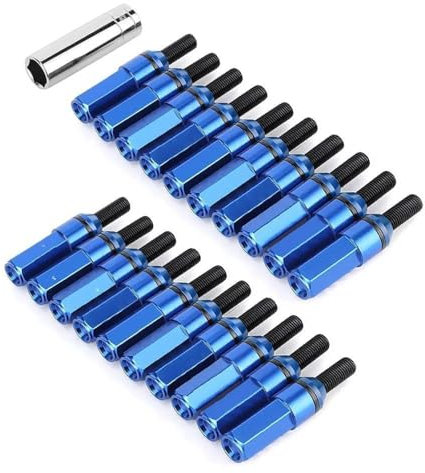 WTIXCRQ Radbolzen Radschraube 20 STÜCK Stahlkegel Konische Radschraubenbolzen Kegelsitzschrauben Radmutter Mit Kappenhülse M12 * 1,25 M12 * 1,5 Auto-Radschrauben Muttern Stehbolzen(color1,M12x1.25)
