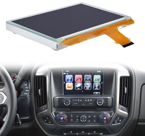 8” LCD Monitor Touch Screen Glass Digitizer Navigation Radio Replacement DJ080PA-01A Fit for 2015 2016 2017 2018 Chevy Silverado Suburban Tahoe/G-M-C Yukon Sierra