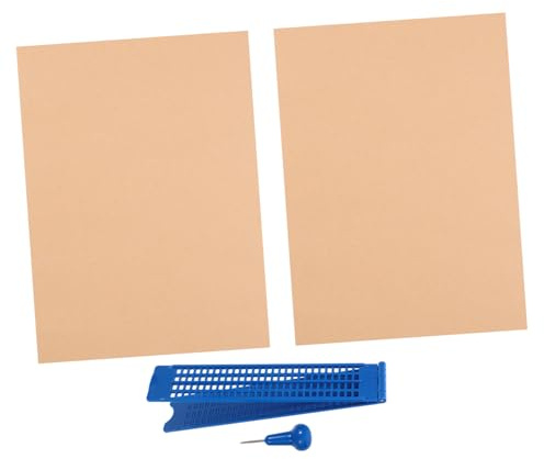 LALAFINA Braille Schreibtafel 27 Zeilen 30 Zellen Kunststoffset Mit Stylus Und Übungspapier Langlebig Flexibel Für Blinde Tragbar Zum Schreiben