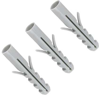 TERF® M5 X 25mm Nylon Wall Plug M5(5mm) X 25mm Expansion Rimless Plug Anchor For Fixing Screws Securely into Drywall Concrete Stone Bricks Hardened Material - Pack of 50