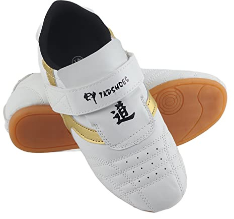 Chaussures de Taekwondo, Semelles en Caoutchouc TPR L¨¦g¨¨res et Souples pour Adultes et Enfants, Taekwondo, Boxe, Kung Fu et Taichi (34 (Longueur int¨¦Rieure 220 cm