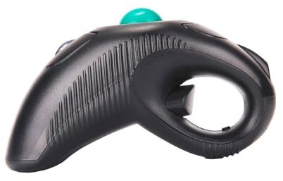 Homoyoyo Souris à Boule de Commande sans Fil Noire Port USB, Portable en Plastique, Forme Ergonomique, 1000dpi, 2.4ghz, 5 Touches, Adaptée pour Utilisateurs Gauchers et Droitiers