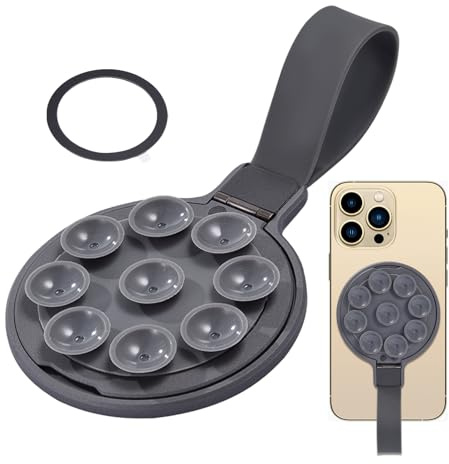 Magnetisk telefonhållare med sugkopp, duschväggfäste, koppkopp-telefonhållare för badrum, hållbar avtagbar greppring för mobiltelefon, badrum