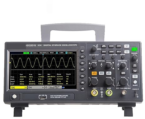 Osciloscopio, Osciloscopio digital DSO2D15 DSO2C10 2D10 2 canales 150MHz Osciloscópio 25MHz Generador de señal Voltímetro Medidor de frecuencia(DSO2D10)
