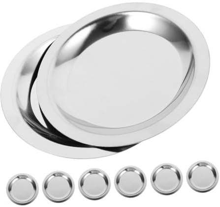 TOYANDONA Sottobottiglia Set 8 Pezzi in Acciaio Inossidabile da Tavola Vino Design Semplice ed Elegante Protezione Tavoli Isolamento Termico per Famiglia e Hotel