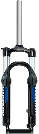 FKXSXAZ Fahrradgabel 20/24 Zoll, Kinderfederung, 100 mm Federweg, Mountainbike, Federung, Scheibenbremse, mechanisch, Schnellspanner, 9-Fach, manuell (Schwarz/Blau, 20 Zoll)