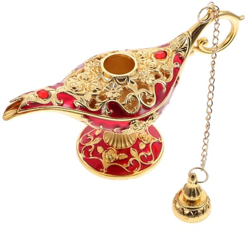 BESPORTBLE Ornamento da Tavolo Piccolo in Lega di Zinco 12 CM Decorazione Creativa Retrò Intaglio Cavo Rosso Arredamento Stabile per Casa e Ufficio Regalo Decorativo per Amici e Colleghi