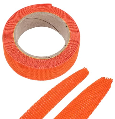 QUARKZMAN 30cm Manchons Tressés pour Câbles en Tissu Thermorétractable, Pet Extensible 5/8 10ft Orange Ratio De Rétraction 2:1 Protecteur De Cordon Thermorétractable pour Harnais