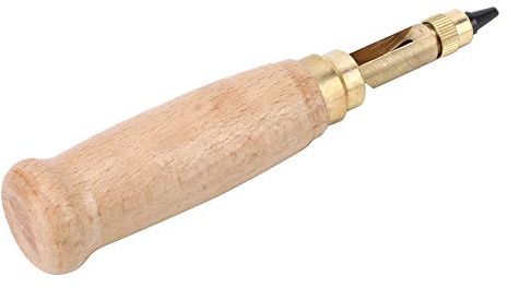 Keenso Locher für Leder, Automatisches Stanzwerkzeug mit Kupferkopf Zum Basteln, 6-teiliges Rotierendes Locher-Set für Leder und Papier