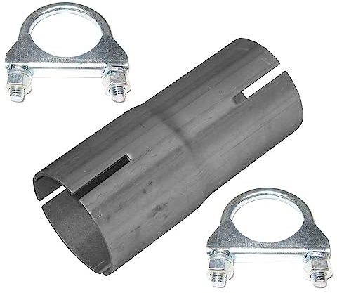 Réducteur de tuyau d'échappement de 40 mm à 43 mm avec 2 colliers de serrage pour système d'échappement