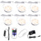 AIBOO Unterbauleuchte Küche LED Mit Fernbedienung,Dimmbar LED Schrankbeleuchtung 12V Kabel 6 Stück,Küchenlampen Beleuchtung Unterschrankleuchte Weiß mit Schalter Küchenlicht 12W 230V,Warmweiß 2700K