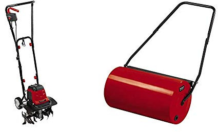 Einhell Motobineuse électrique GC-RT 1440 M (1400 W, Largeur de travail 40 cm, 20 cm) & Rouleau à gazon GC-GR 57 (Epaisseur du métal 1,5 mm, Largeur rouleau 57 cm, Diamètre du rouleau 32 cm)