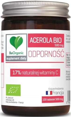 Acerola 500 mg 17% natürliche Vitamin C Immunität 100 Tabletten BeOrganic MedicaLine